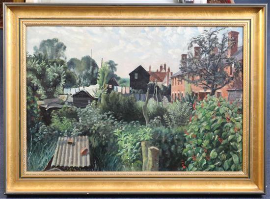 § John Aldridge (1905-1983) The Gardens of Rutland Place, 20 x 30in.